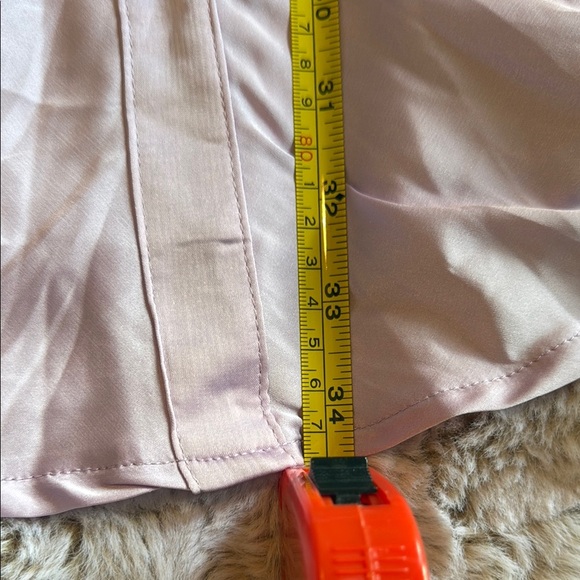 Rivir Lavender Satin Tie-Front Dress size M - Picture 8 of 11